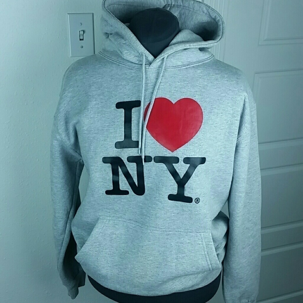 I LOVE NY l Pullover graphic hoodie M EUC - Picture 6 of 8